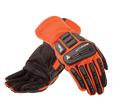 Ansell ActivArmr 97-200 Spezialzweck-Handschuhe, Mechanikschutz, Schwarz, Größe 10 (9 Paar pro Beutel) von Ansell
