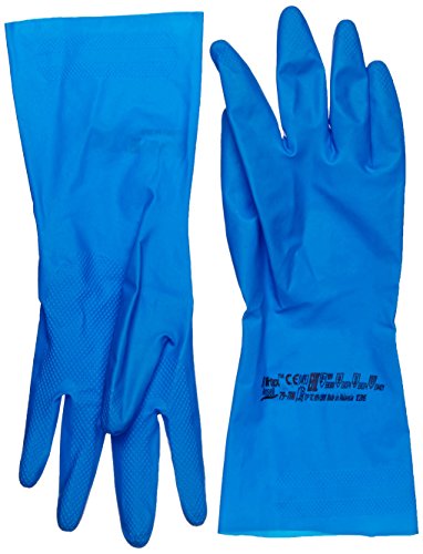 Ansell Virtex 79-700 Nitril Handschuhe, Chemikalien- und Flüssigkeitsschutz, Blau, Größe 8 (1 Paar pro Beutel) von Virtex