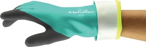 Ansell Chemiehandschuh AlphaTec 58-735 Gr.10 grün EN 388,EN 374 PSA III von Ansell