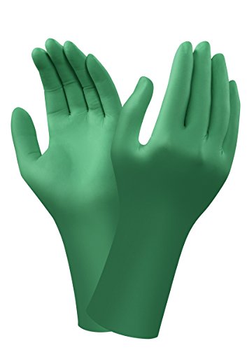DermaShield Ansell 73-721 Neoprenhandschuhe, Chemikalien- und Flüssigkeitsschutz, Grün, Größe 7.5 (200 Paar) von Ansell