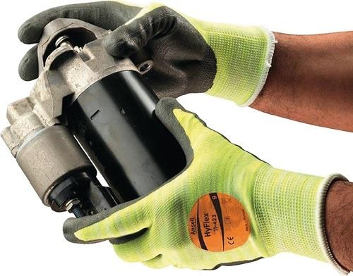 Ansell Handschuhe HyFlex® 11-423 Gr.10 grau/hellgelb EN 388,EN 407 PSA III von Ansell