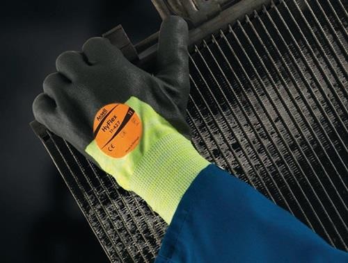 Ansell Handschuhe HyFlex® 11-427 Gr.9 grau/hellgelb EN 388,EN 407 PSA III von Ansell