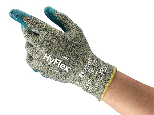 Ansell HyFlex 11-501 Schnittschutz-Handschuhe, Mechanikschutz, Blaue, Größe 10 (12 Paar pro Beutel) von Ansell