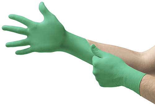Microflex Ansell 73-847 Einweg-Neoprenhandschuhe Puderfrei, Exzellenter Schutz bei Mechanik-, Industriel- und Chemikalienarbeiten, Latexfrei, Grün, Größe M (100 Handschuhe) von Ansell