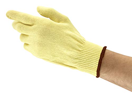 Neptune Kevlar Ansell HyFlex 70-205 Arbeitshandschuhe, Mechanikschutz, Schnittschutz, Industrie und Mechaniker Handschuhe, Montagehandschuh, Damen Herren, Gelb, Größe XL (12 Paar) von Neptune Kevlar
