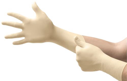 Ansell Nitrilite 93-401 Nitril-Handschuhe, Chemikalien- und Flüssigkeitsschutz, Weiß, Größe 9-9.5 (100 Handschuhe) von Ansell