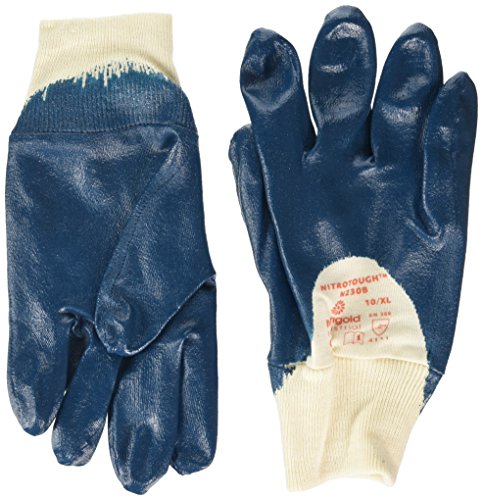 Ansell Nitrotough N230B Öl abweisende Handschuhe, Mechanikschutz, Schwarz, Größe 10 (12 Paar pro Beutel) von Ansell