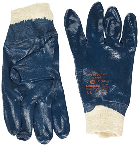 Ansell Nitrotough N250B Öl abweisende Handschuhe, Mechanikschutz, Schwarz, Größe 11 (12 Paar pro Beutel) von Ansell