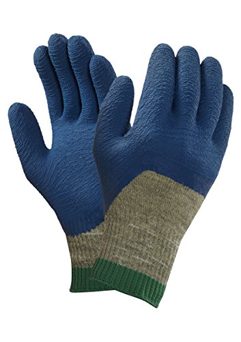 Ansell PGK10BL Tropique Naturgummilatex Handschuh, Mechanikschutz, Blau, Größe 9 (12 Paar pro Beutel) von Ansell