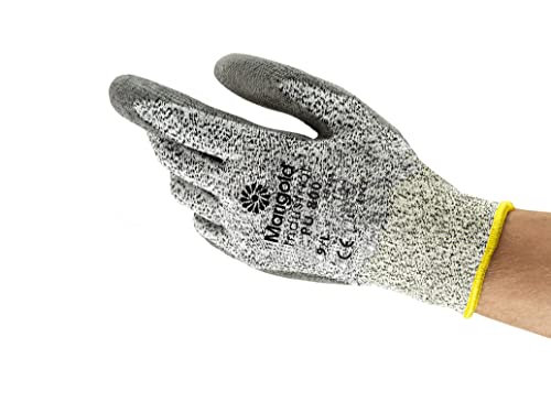 Ansell PU800 Polyethylen Handschuh, Chemikalien- und Flüssigkeitsschutz, Grau, Größe 6 (12 Paar pro Beutel) von Ansell