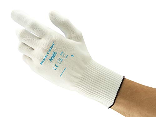 Ansell Picolon Confort Mehrzweckhandschuhe, Mechanikschutz, Weiß, Größe 11 (12 Paar pro Beutel) von Ansell