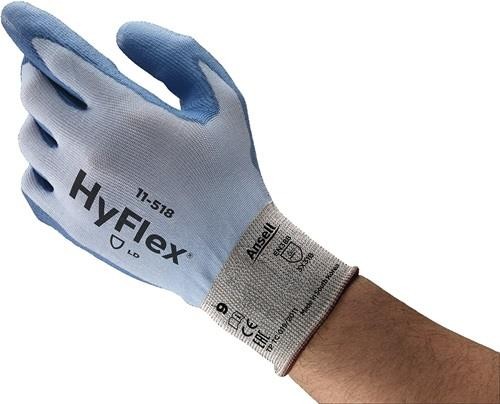 Ansell Schnittschutzhandschuhe HyFlex® 11-518 Gr.8 blau EN 388 PSA II 12 PA von Ansell