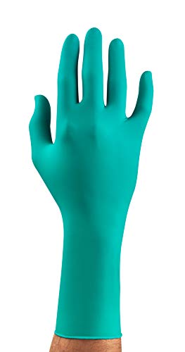 Ansell TouchNTuff Ansell 93-300 / 8.5-9 Nitril Handschuhe, Chemikalien und Flüssigkeitsschutz, Größe 8,5-9, Grün (1000 Handschuhe pro Karton) von Ansell