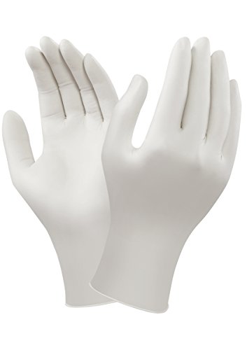 Ansell VersaTouch 92-220 Nitril Handschuhe, Chemikalien- und Flüssigkeitsschutz, Weiß, Größe 7.5-8 (100 Handschuhe pro Spender) von Ansell
