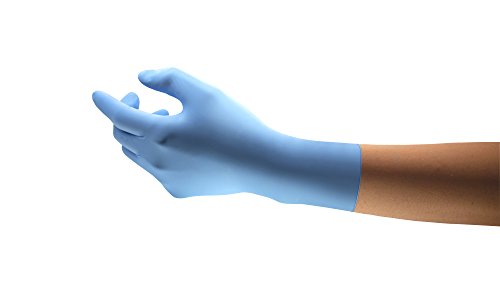 VersaTouch Ansell 92-481 Nitril-Handschuhe, Chemikalien- und Flüssigkeitsschutz, Hellblau, Größe 6.5-7 (100 Handschuhe) von Ansell