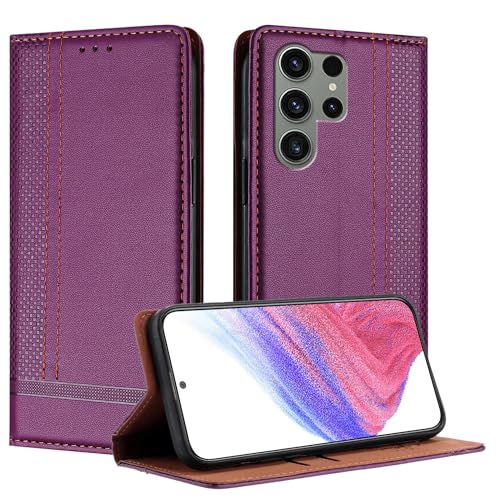 ANSHOW für Xiaomi Redmi Note 13 Pro Plus 5G Lederhülle mit Panzerfolie, Retrostil: Multifunktional Hülle mit 2 Kartenfach, Wallet Klapphülle Magnet Klappbar Stoßfeste Handyhülle Flip Case, Tiefviolett ANSHOW für Xiaomi Redmi Note 13 Pro Plus 5G Lederhülle mit Panzerfolie, Retrostil: Multifunktional Hülle mit 2 Kartenfach, Wallet Klapphülle Magnet Klappbar Stoßfeste Handyhülle Flip Case, Tiefviolett von Anshow