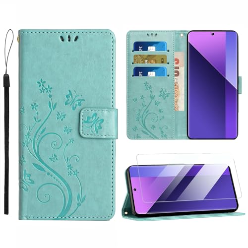 Anshow Lederhülle mit Honor 200 Hülle und Schutzfolie, Handyhülle für Honor 200, Flip Wallet Hülle Leder Tasche Schutzhülle, Minzgrün Anshow Lederhülle mit Honor 200 Hülle und Schutzfolie, Handyhülle für Honor 200, Flip Wallet Hülle Leder Tasche Schutzhülle, Minzgrün von Anshow