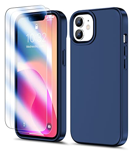 Anshow Liquid Silikon iPhone 11 Hülle + 2 Schutzfolie, Hochwertiges Silikon rutschfeste Robust Extrem Stoßfest Kratzfeste Weiches Mikrofaserfutter Handyhülle iPhone 11 Schutzhülle Case, Marineblau Anshow Liquid Silikon iPhone 11 Hülle + 2 Schutzfolie, Hochwertiges Silikon rutschfeste Robust Extrem Stoßfest Kratzfeste Weiches Mikrofaserfutter Handyhülle iPhone 11 Schutzhülle Case, Marineblau von Anshow