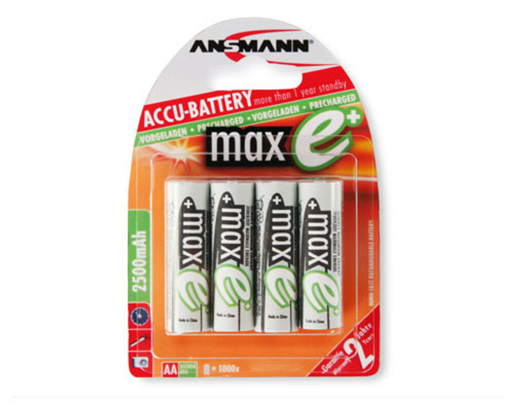 Ansmann 2500mAh AA maxE plus Nickel-Metallhydrid (NiMH) von Ansmann  AG