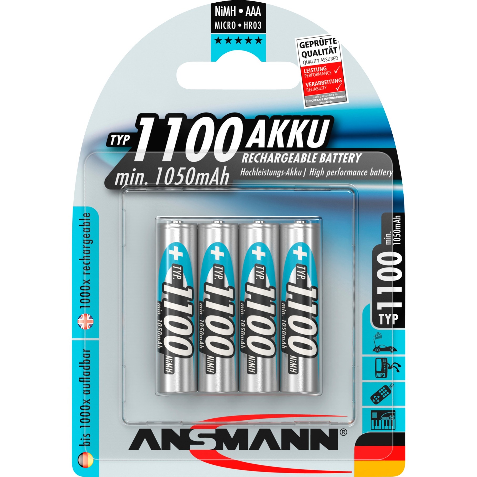 1100mAh NiMh Professional, Akku von Ansmann