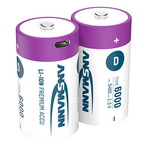 2 ANSMANN Akkus 6000 Mono D 5.400 mAh von Ansmann