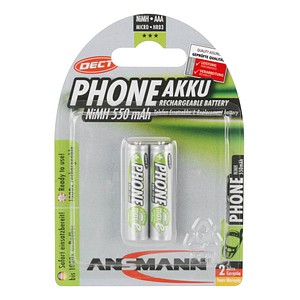 2 ANSMANN Akkus Micro AAA 550 mAh von Ansmann