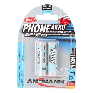 2 ANSMANN Akkus PHONE Mignon AA 1.300 mAh von Ansmann