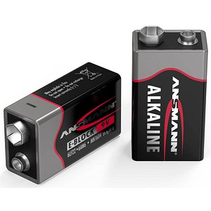 2 ANSMANN Batterien Red Alkaline E-Block 9,0 V von Ansmann