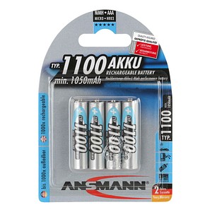 4 ANSMANN Akkus Micro AAA 1.050 mAh von Ansmann