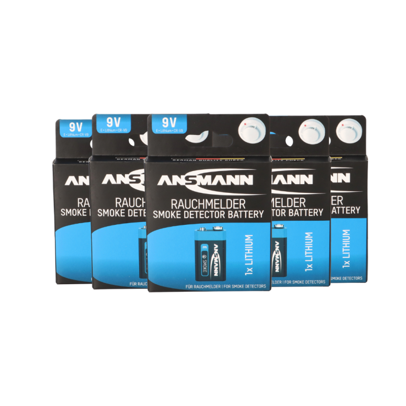 5x Ansmann Rauchmelder Batterie Extreme Lithium 9V Block 5x Ansmann Rauchmelder Batterie Extreme Lithium 9V Block von Ansmann