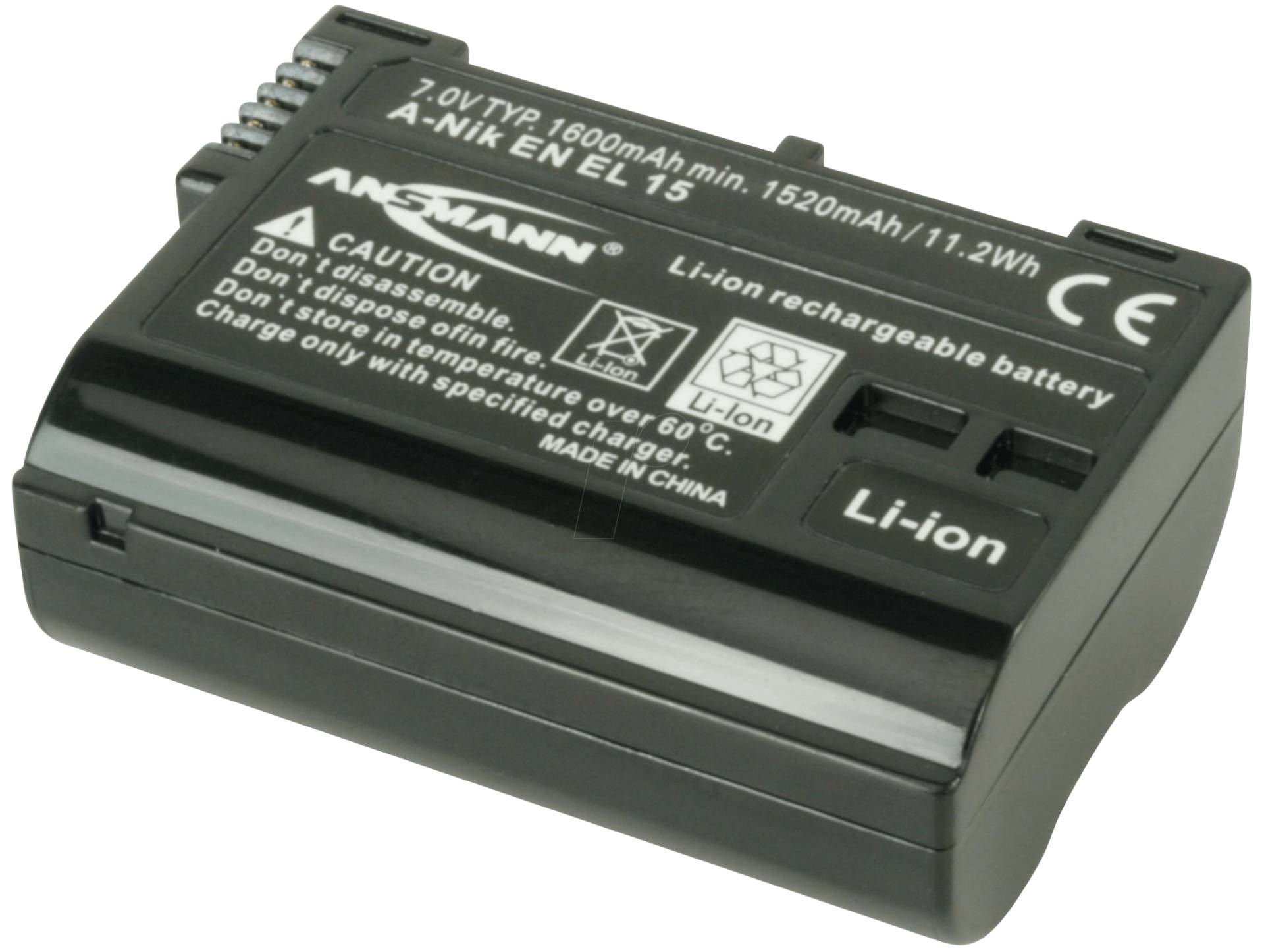 ANS 1400-0043 - Akku, Digitalkamera, kompatibel, 1600 mAh, Nikon von Ansmann