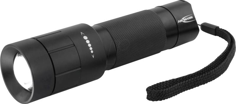 ANS 1600-0172 - LED-Taschenlampe M350F, 320 lm, schwarz, 4x AAA (Micro) von Ansmann
