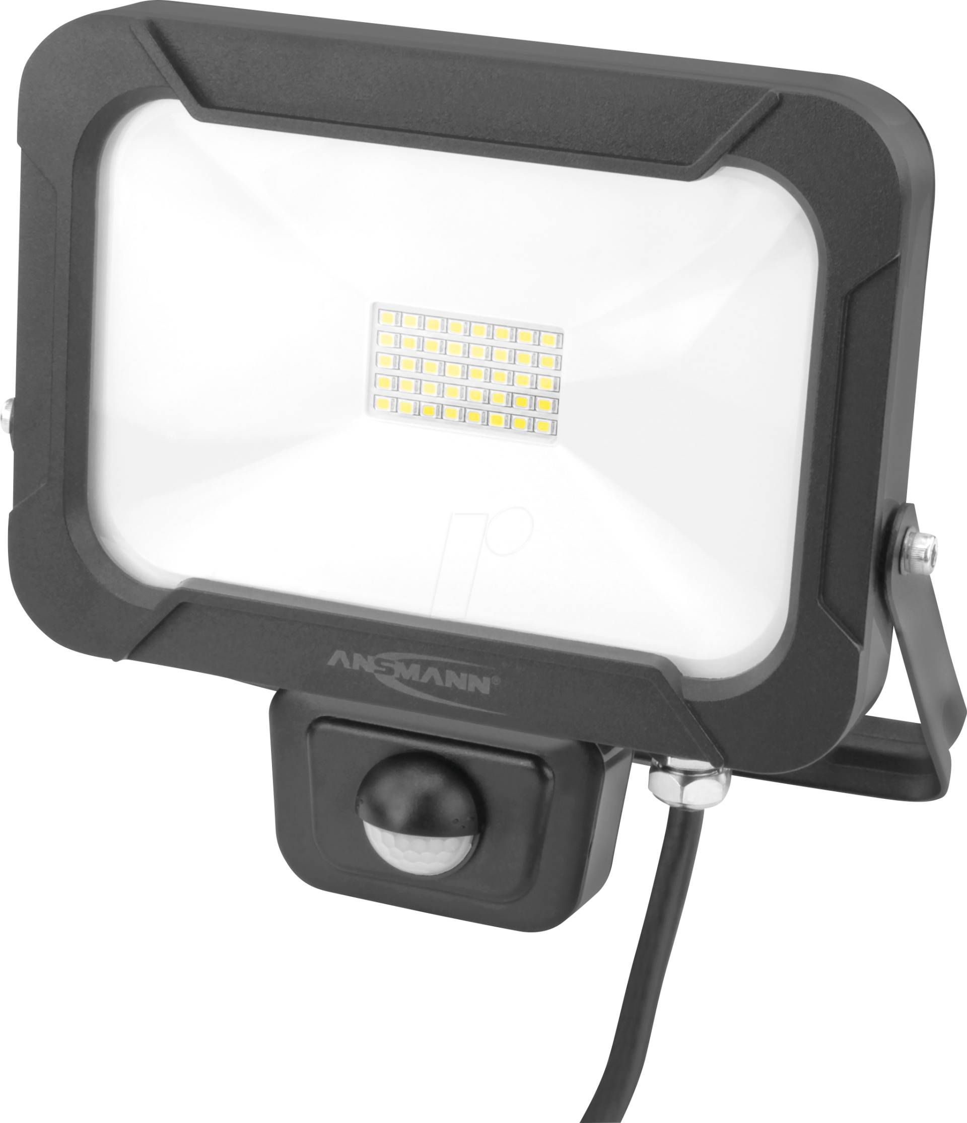 ANS 1600-0284 - LED-Flutlicht, 20 W, 1600 lm, 5000 K, schwarz, IP54, Sensor von Ansmann