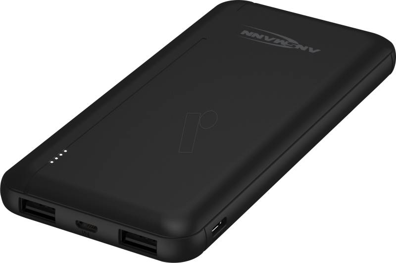 ANS 1700-0132 - Powerbank, Li-Ion, 10000 mAh, 2x USB, schwarz von Ansmann