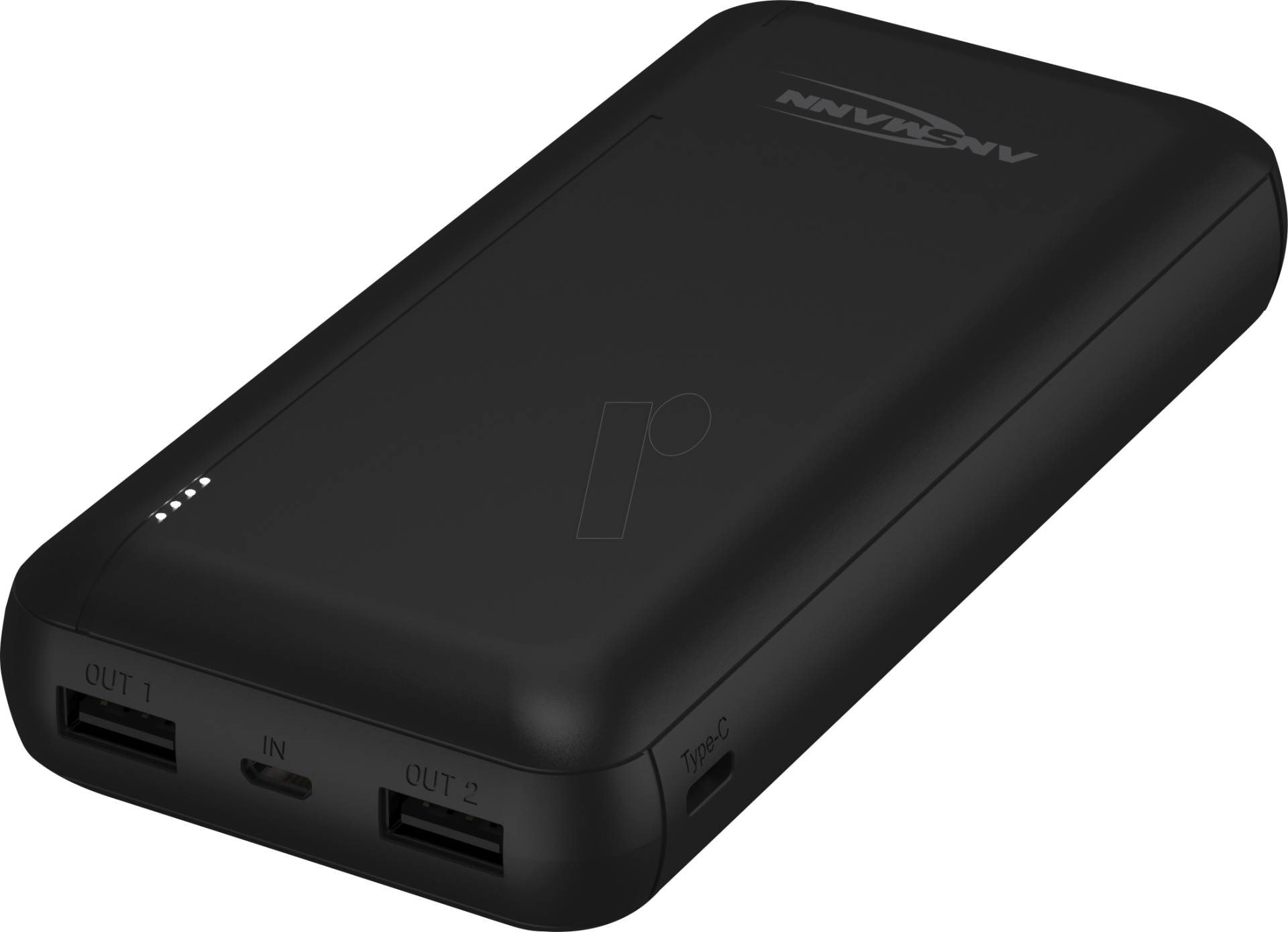 ANS 1700-0133 - Powerbank, Li-Po, 20000 mAh, 2x USB, schwarz von Ansmann