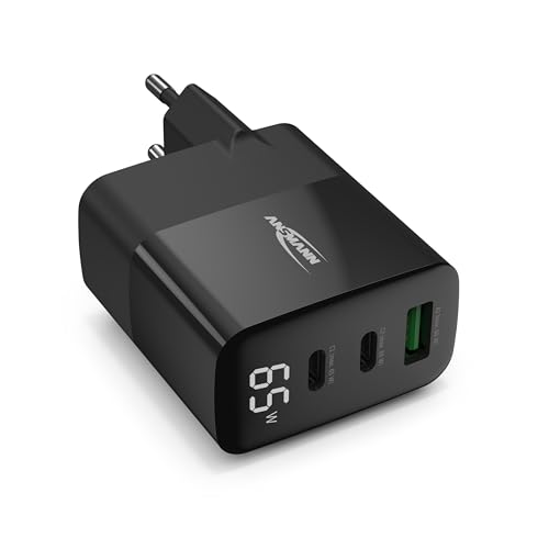 ANSMANN 3-Port USB Ladegerät mit bis zu 65 W/Power Delivery und Quick Charge 3.0 Ladegerät mit intelligenter Ladesteuerung/Ideal für Smartphone, Tablet, Tischventilator, LED-Geräte, etc. von Ansmann