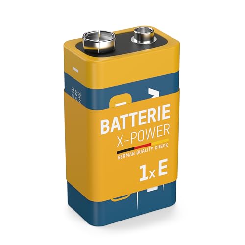 ANSMANN 9V Blockbatterie, 1 Stück, Alkaline Batterie Block E 6LR61 6F22, X-Power Longlife, Alarmsysteme, Mikrofon von Ansmann