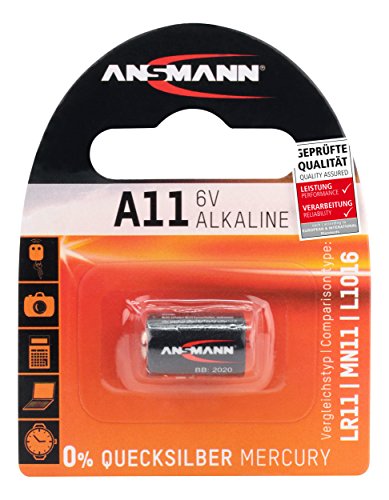 ANSMANN A11 Alkaline Batterie (6V) MN11, V11A, E11A Univeral-Zelle u.a. für Garagentoröffner, Alarmanlage, Funkauslöser für Kamera, Messgeräte, Klingel usw.. von Ansmann