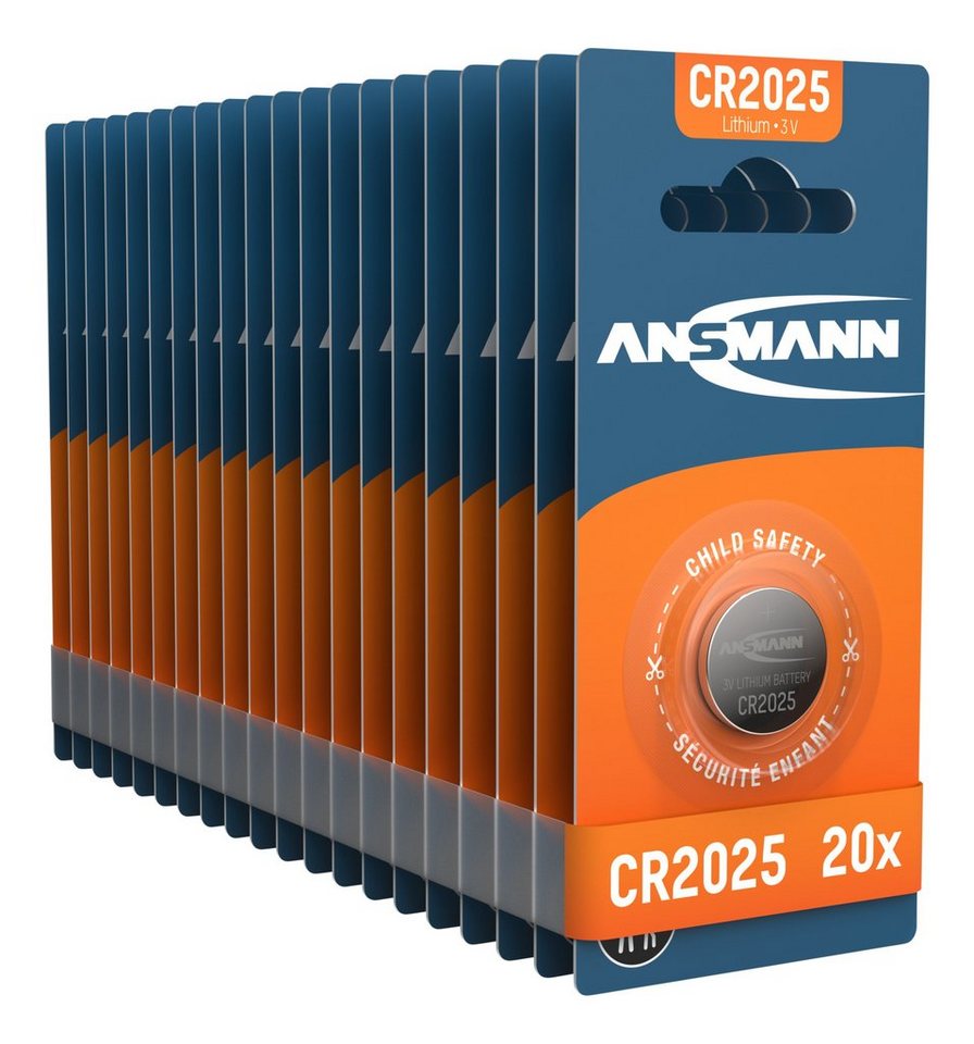 ANSMANN AG 20x CR2025 Batterie Lithium Knopfzelle 3V für TAN-Gerät, Uhren, etc. Knopfzelle ANSMANN AG 20x CR2025 Batterie Lithium Knopfzelle 3V für TAN-Gerät, Uhren, etc. Knopfzelle von ANSMANN AG