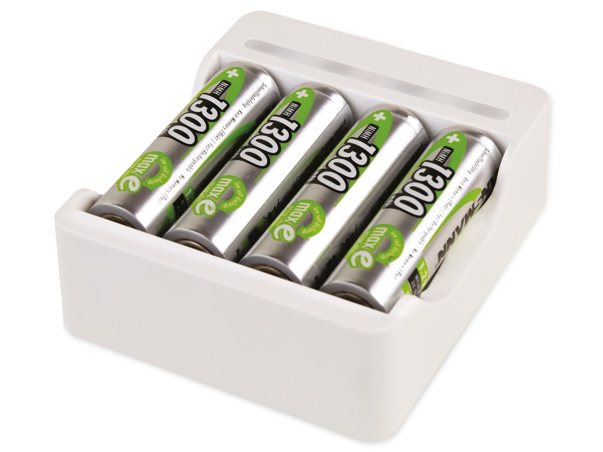 ANSMANN Akku-Ladegerät Basic IV + 4× AA 1300mAh ANSMANN Akku-Ladegerät Basic IV + 4× AA 1300mAh von Ansmann