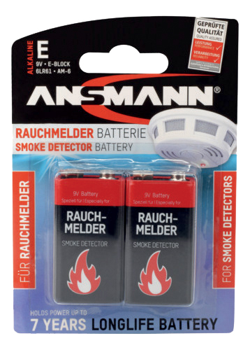ANSMANN Alkaline Batterie, E-Block 6LR61, 9 Volt 2er Blister von Ansmann