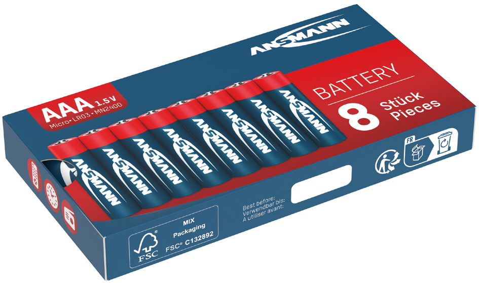 ANSMANN Alkaline Batterie, Micro AAA, 8er Pack von Ansmann