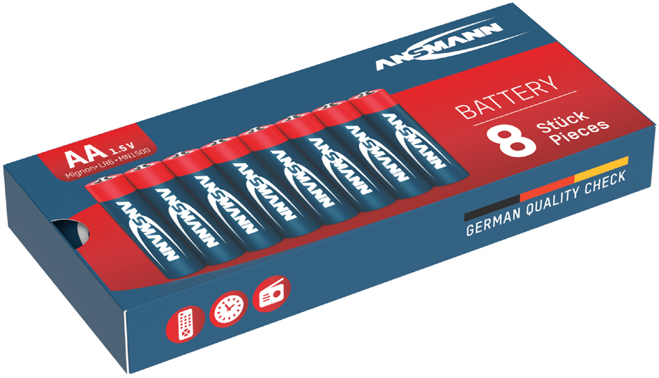 ANSMANN Alkaline Batterie, Mignon AA, 8er Pack von Ansmann