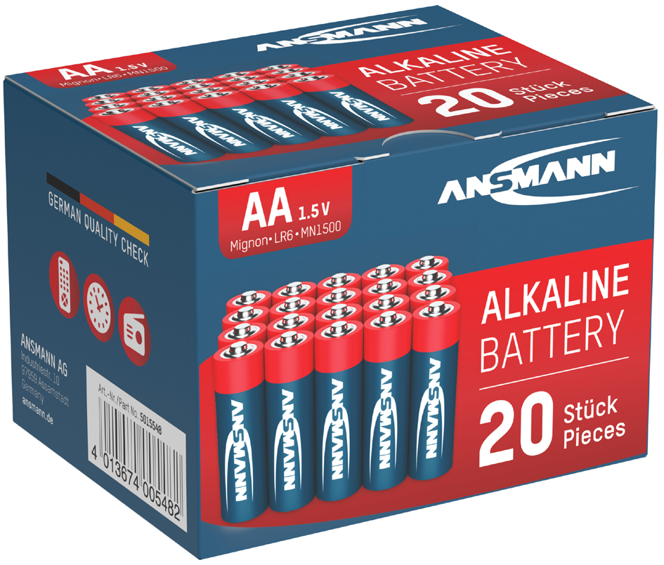 ANSMANN Alkaline Batterie , RED, , Mignon AA, 20er Blister von Ansmann