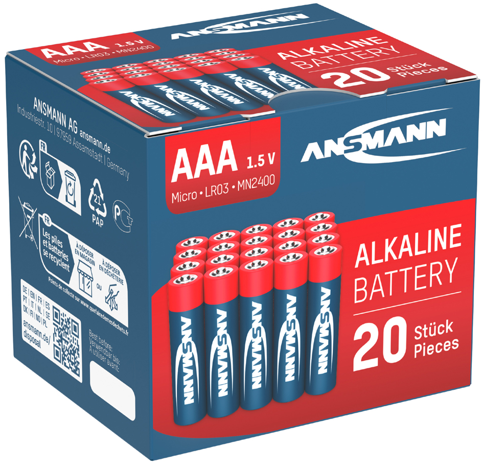 ANSMANN Alkaline Batterie , RED, ,Micro AAA, 20er Blister von Ansmann