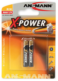 ANSMANN Alkaline Batterie , X-POWER,  AAAA, 2er Blister von Ansmann