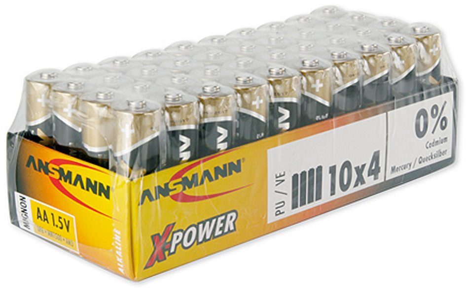 ANSMANN Alkaline Batterie , X-Power, , Mignon AA, 40er Display von Ansmann