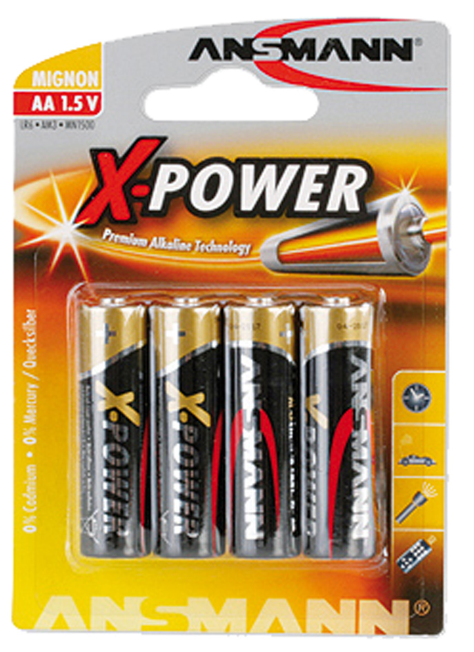 ANSMANN Alkaline Batterie , X-Power, , Mignon AA, 4er Blister von Ansmann