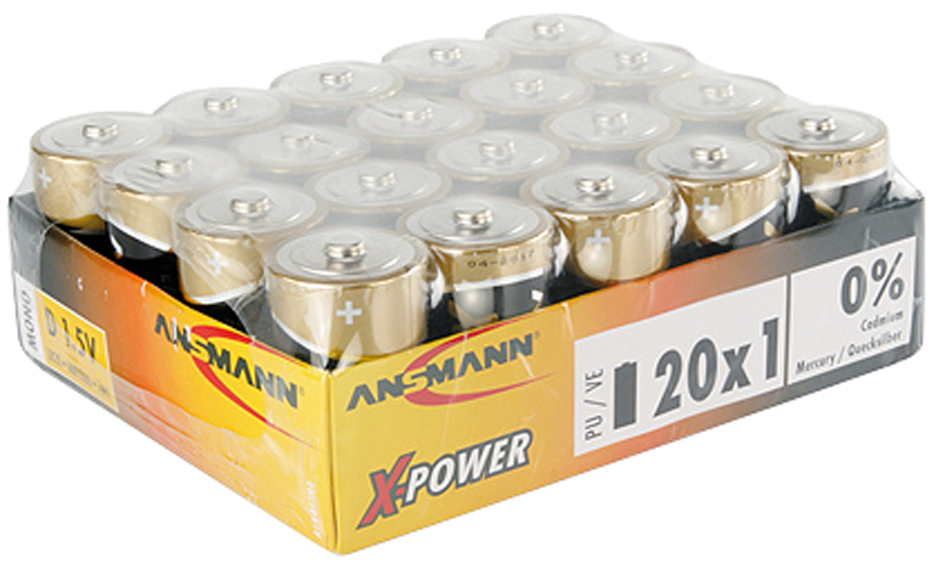ANSMANN Alkaline Batterie , X-Power, , Mono D, 20er Display von Ansmann