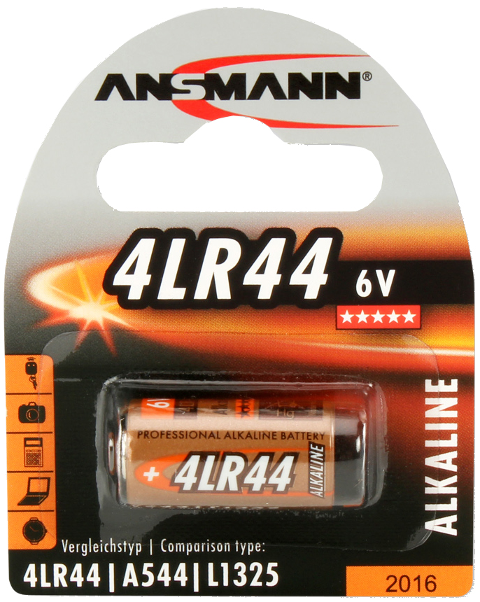ANSMANN Alkaline Batterie 4LR44, 6 Volt, 1er Blister von Ansmann